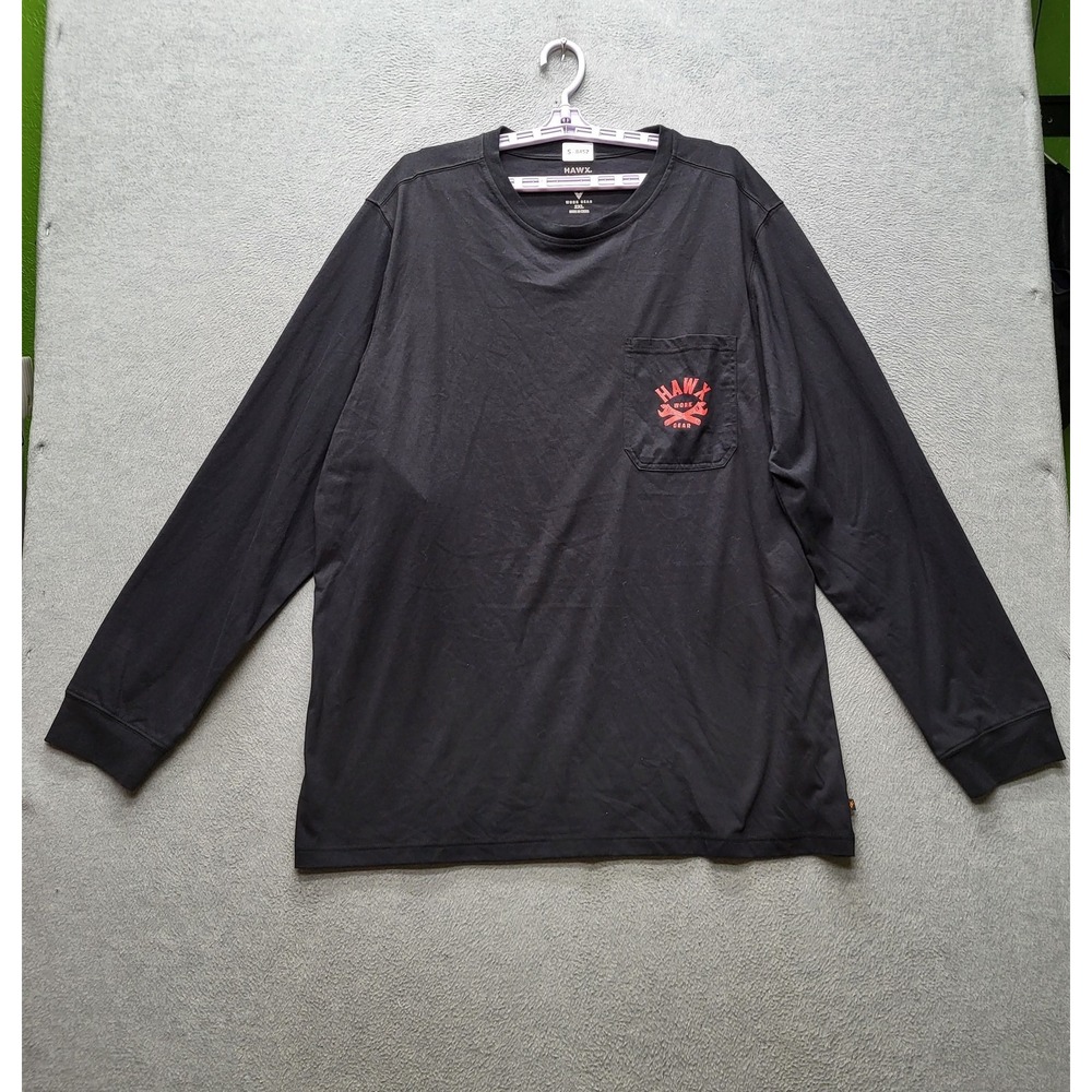 Hawx Men Shirt‎ 2XL Black Graphic Print Skull Wrenches Sleep Never Work Gear NWT